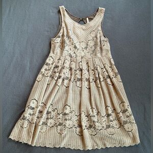 Women’s Free People Open Back Brown Lace Dress: Size Medium